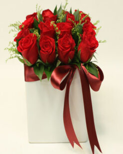 Seramik Kare Vazo 16 Gül C-SER103