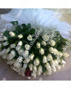 Zarif Sevgi Beyaz Gül Buketi C-BUK128