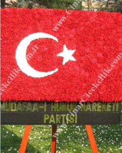 Türk Bayraklı Arma Cenaze Çiçeği