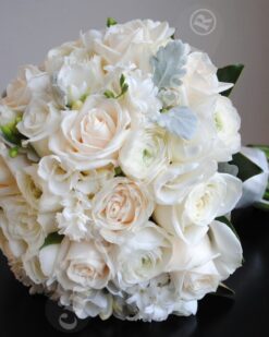 Beyaz Şakayık Beyaz Gül Gelin Buketleri