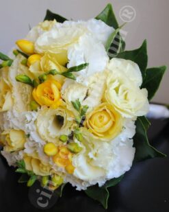 Sarı Frezya Lisyantus Gelin Buketleri