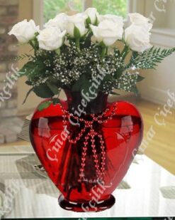 Kalbimin Sahibine 9 Beyaz Gül C-KLP119