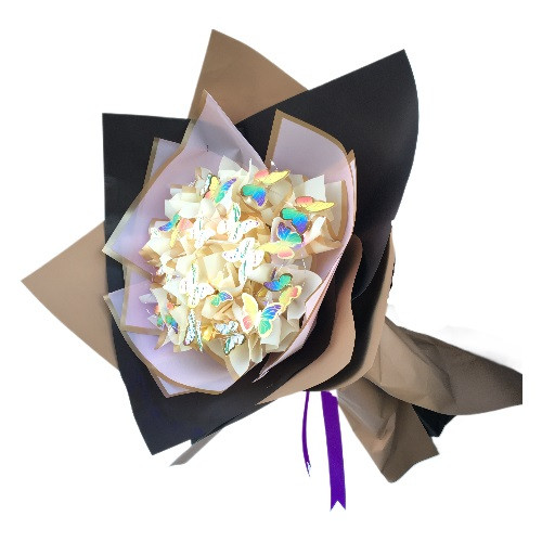 Led Işıklı Renkli Kelebek Buketi - Modern ve Şık Çiçek Tasarımı