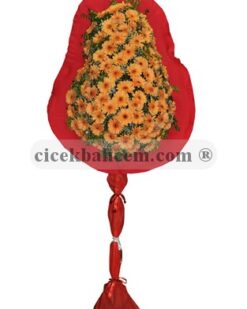 Tek Katlı Turuncu Düğün Açılış Nikah Çelenk