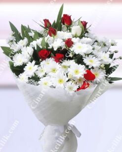 Mutluluk Tarifi Gül Papatya Buketi C-BUK121