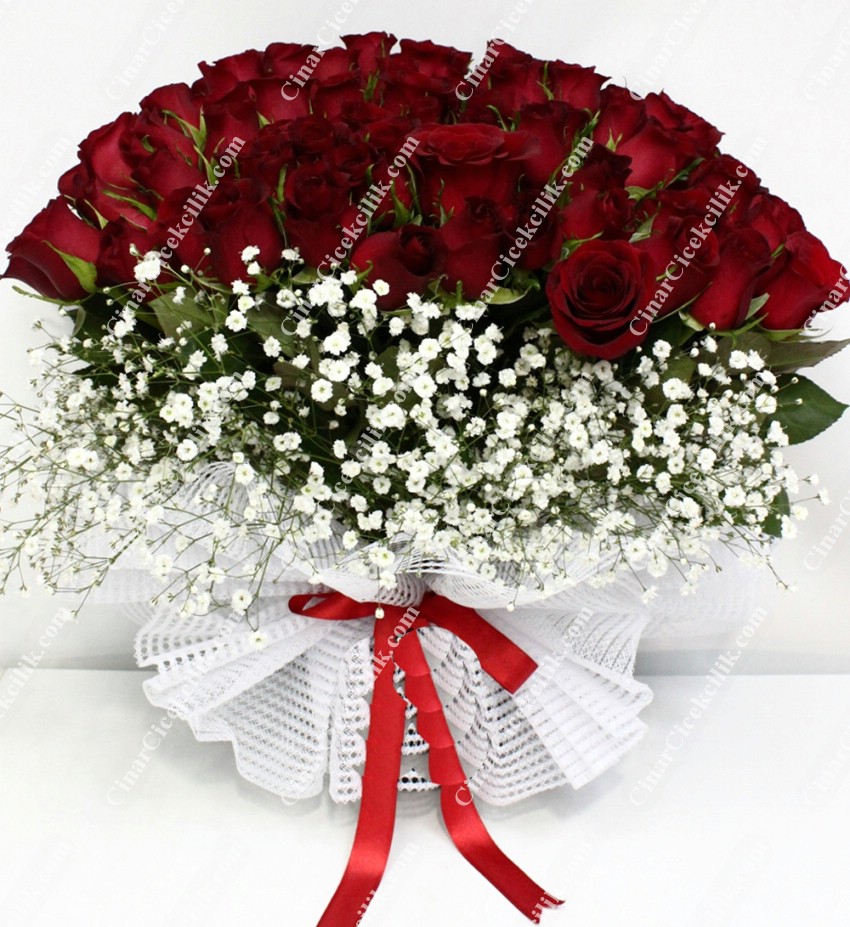 59 Adet Kırmızı Gül
