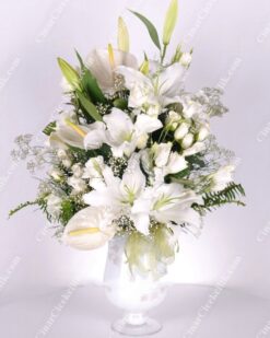 Beyaz Düş Lilyum Gül Antorium C-AR105