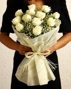 Aşkın Asaleti 15 Beyaz Gül Buketi