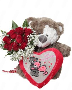 Sevimli İfade 9 Gül Ayıcık C-OY101