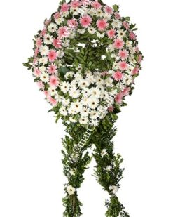 Pembe Beyaz Cenaze Çelengi