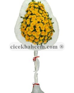 Tek Katlı Sarı Düğün Açılış Nikah Çelenk Çiçeği