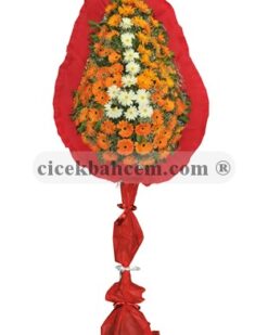 Tek Katlı Turuncu Beyaz Düğün Açılış Nikah Çiçeği