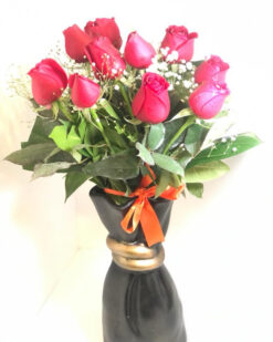 11 Kırmızı Gül  Çiçek Sepeti Gönder C-CAM139