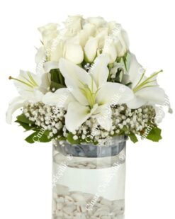 15 Adet Beyaz Gül Lilyum C-CAM107