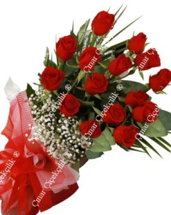 '''Aynı Gün Hızlı Teslimat'''' 15 Kırmızı Gül Buketi