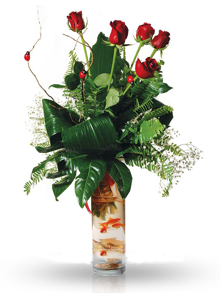 Uğurum '' Balıklı Çiçek Aranjmanı'' - Görsel 2