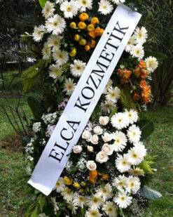 Beyaz Gerbera Gül Düğün Nişan Ferorje Çiçekleri