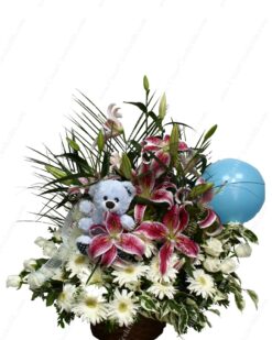 Hoşgeldin' Lilyum Gül Gerbera C-AR128