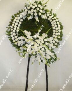 Beyaz Karanfil Cenaze Çelengi
