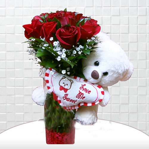 Kırmızı Gül Oyuncak Ayı C-OY115 - Görsel 2