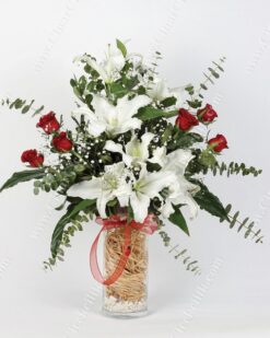 Sonsuz Sevgi Kırmızı Gül Lilyum C-AR136