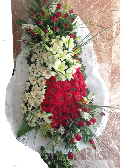 Tek Katlı Kırmızı Güllü Düğün Açılış Nikah Çiçeği - Görsel 2