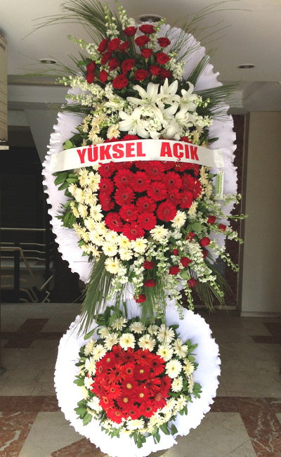 Düğün Açılış Nikah Çelenk Çiçekleri Kırmızı Gül - Görsel 2