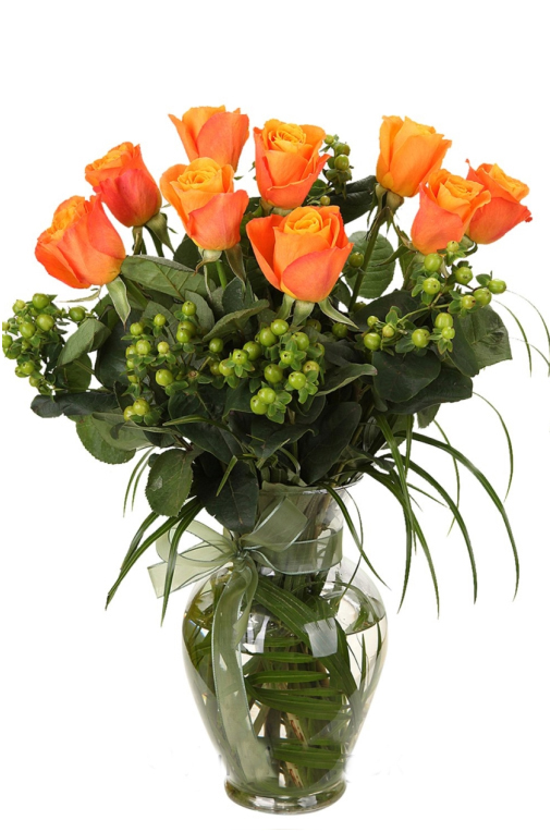 Birinci Sınıf 9 Adet Turuncu Gül C-CAM125 - Görsel 2