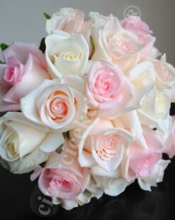 Pembe Somon Beyaz Gelin Buketi