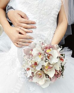 Gelin Buketi Beyaz Orkide