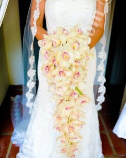 Gelin Buketleri Pembe Orkide Sarkmalı