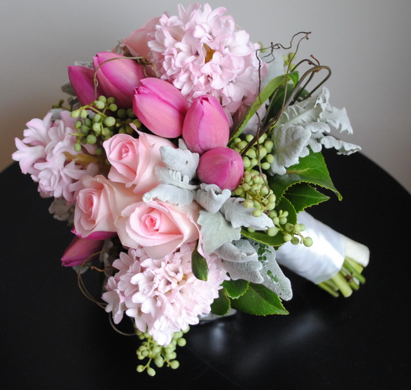 Lale Sümbül Gül Gelin Buketleri - Görsel 2