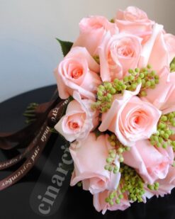 Star Pembe Gül Gelin Buketi