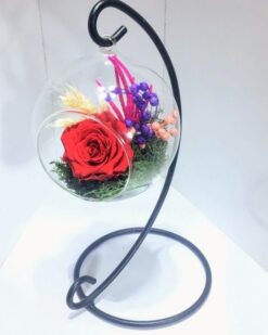 Demir Askıda Şık Bir Solmayan Gül