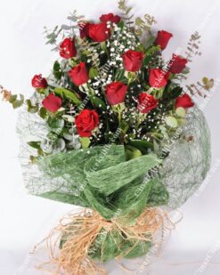Mutluluk Kırmızı Gül Buketi Yatay C-BUK113