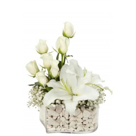 Sonsuza Kadar Beyaz Gül Lilyum C-CAM128 - Görsel 2