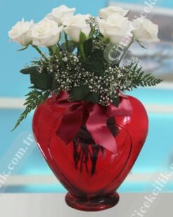 Kalbimin Aynası 7 Beyaz Gül C-KLP117