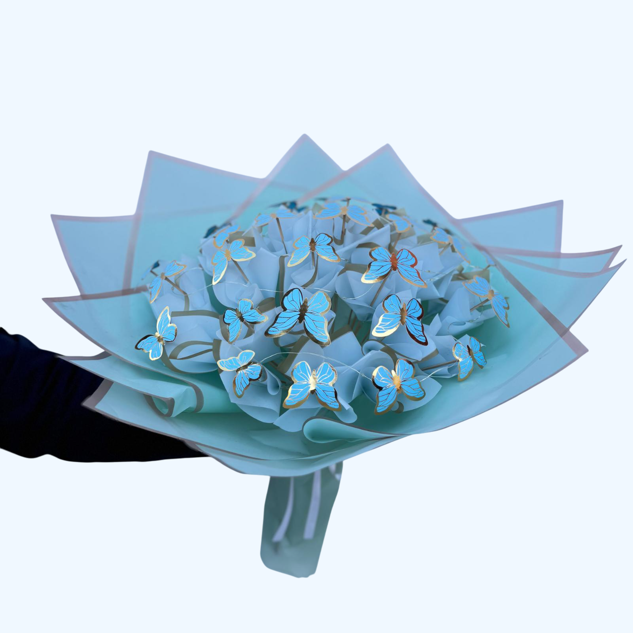 Kelebek Buketi Renkli Led Işıklı - Görsel 16