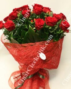 Aşk Büyüsü Kırmızı 25 Adet Gül Buketi