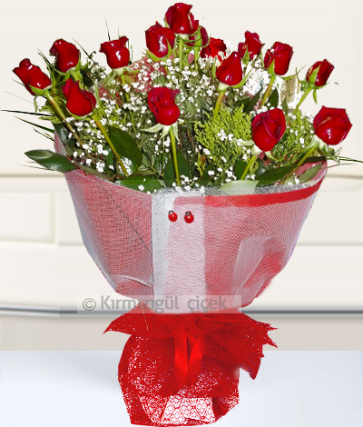 Gülüme 15 Kırmızı Gül Buketi BUK104 - Görsel 2