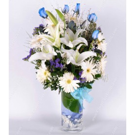 Kalbimin Sultanı Mavi Gül ve Lilyum C-AR138 - Görsel 2