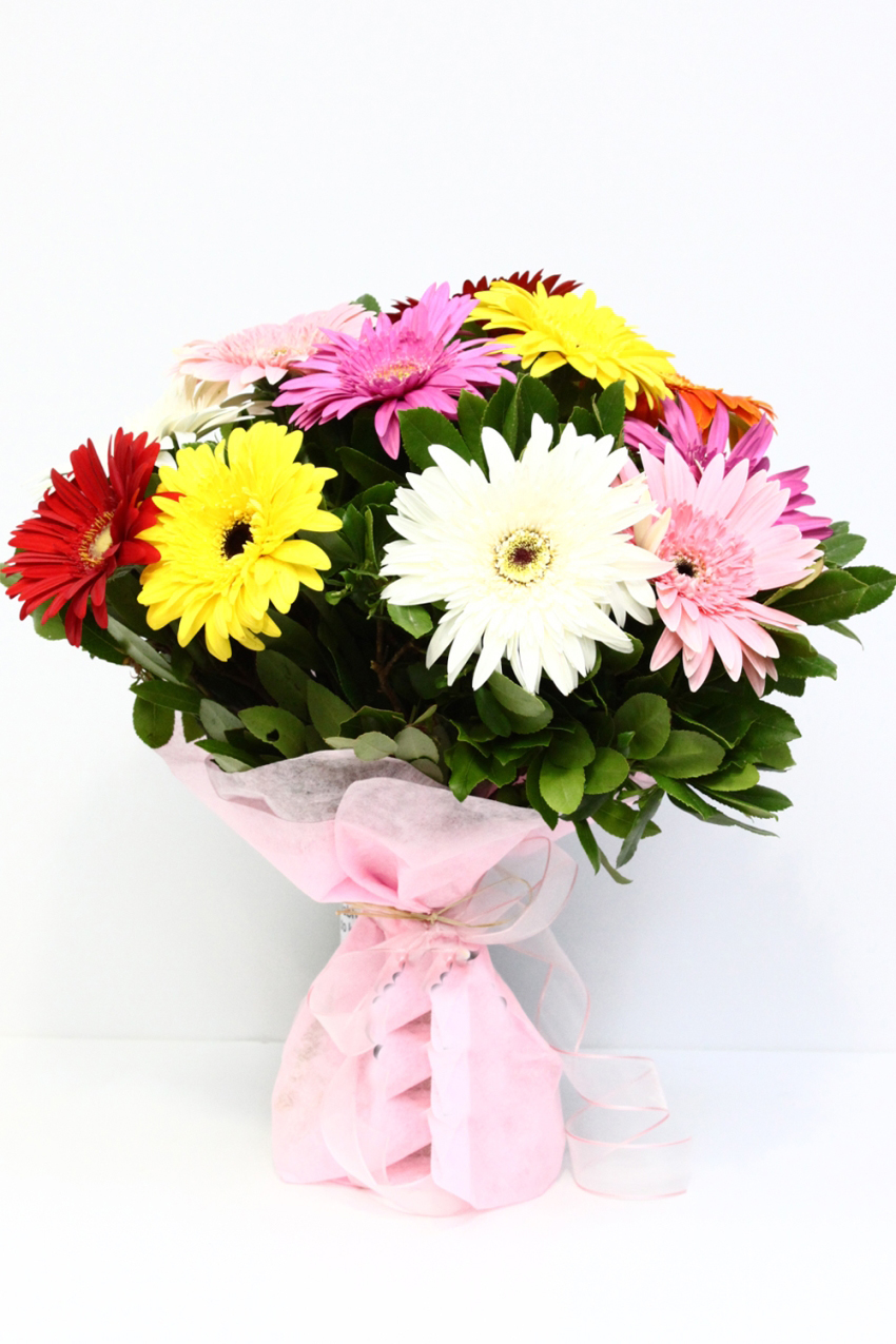 Dört Mevsim Renkli Gerbera Buketi C-BUK167 - Görsel 2